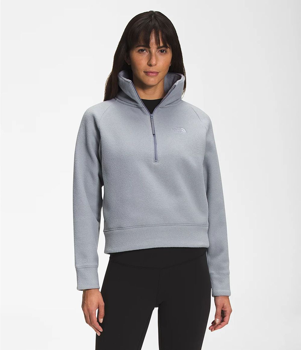 The North Face City Standard Micro-Fleece ¼ Zip Softshelljacke Damen - HellGrau CH-268THCP